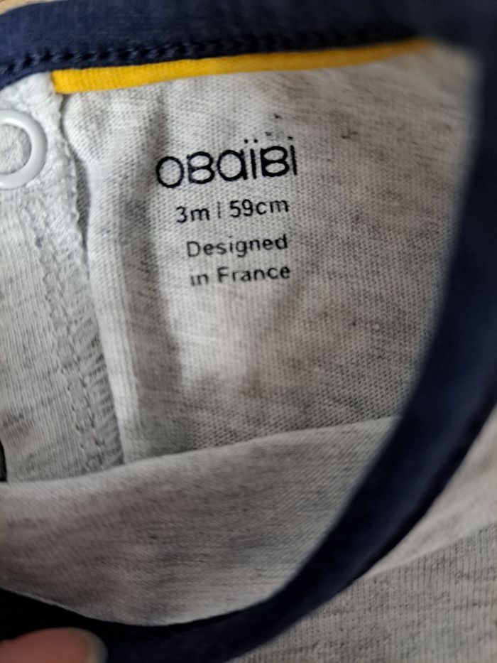 Ensemble 3 mois Obaïbi Okaïdi neuf sans étiquette - photo numéro 5