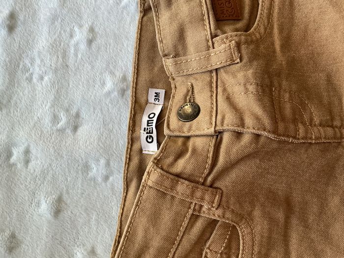 jean beige foncé taille réglable 3 mois gémo - photo numéro 7