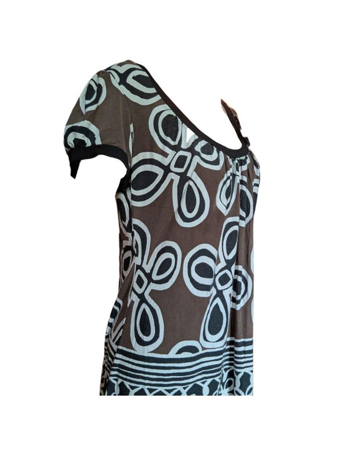 Tunique marron blanc motifs Armand Thiery Taille Taille L - photo numéro 3