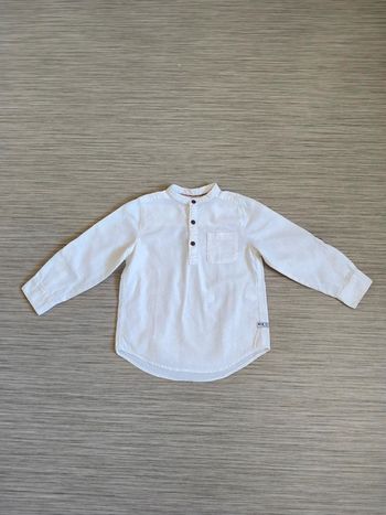 Chemise blanche en lin 5 ans