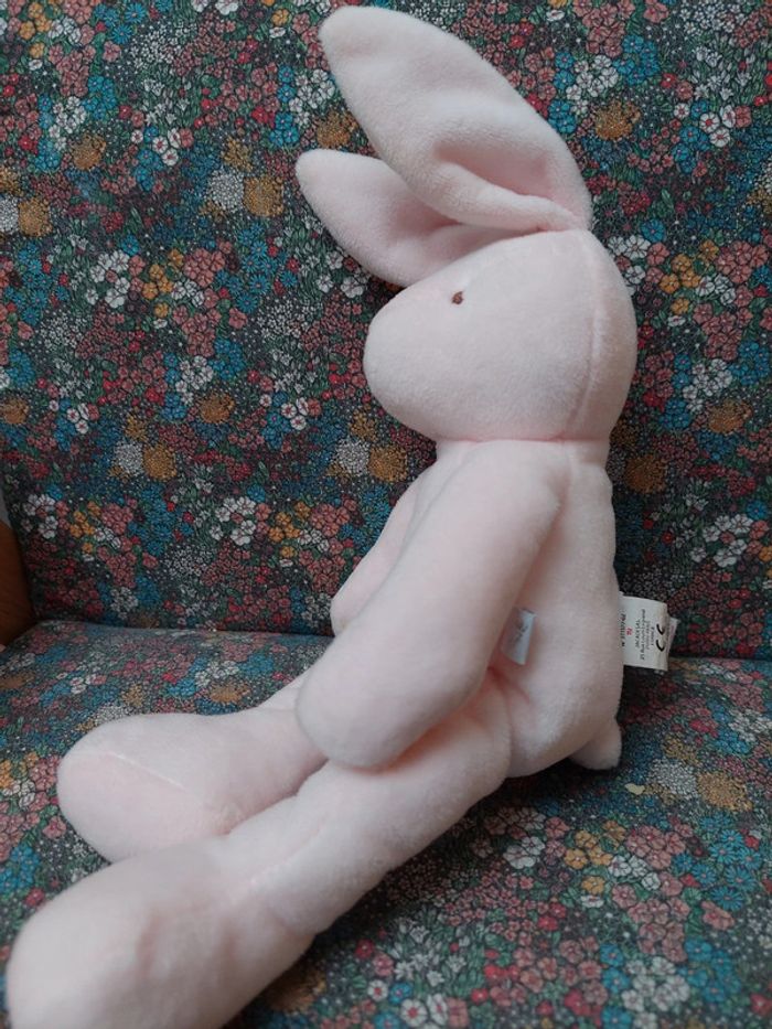 #7 Jacadi - peluche lapin rose - photo numéro 3