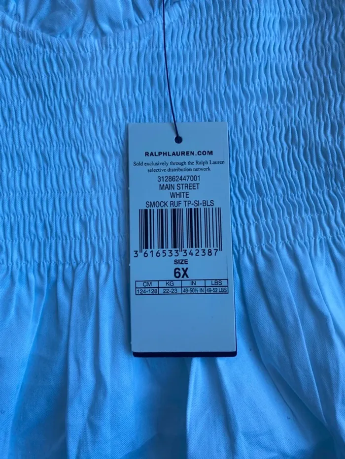 Top blanc fille Ralph Lauren 6X 124/128cm - photo numéro 2