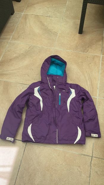Blouson à capuche mauve/blanc 13ans (n°1)