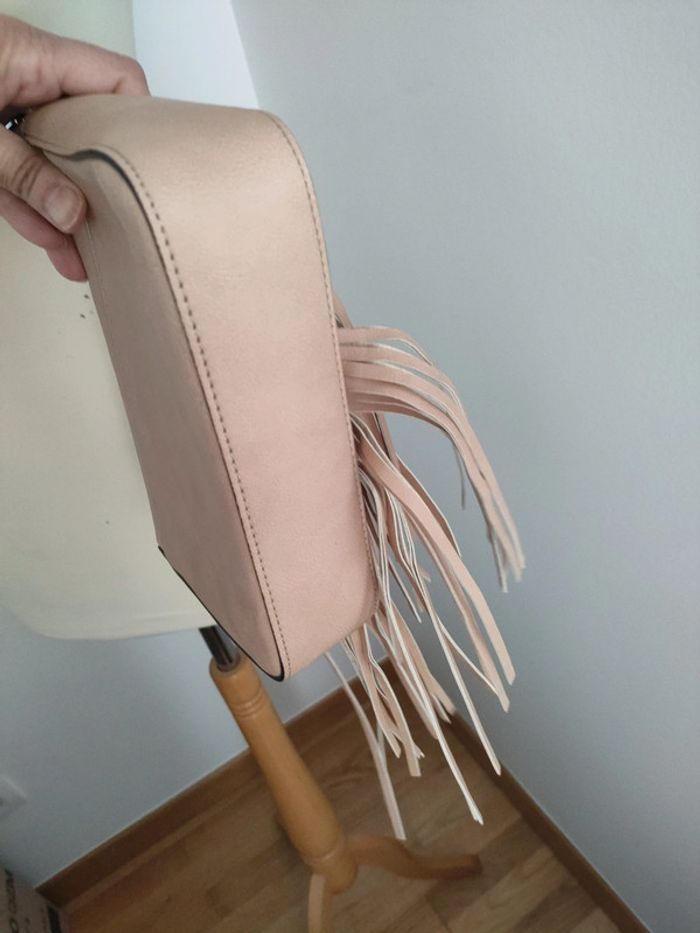 sac chic Abro beige neuf cuir franges - photo numéro 10