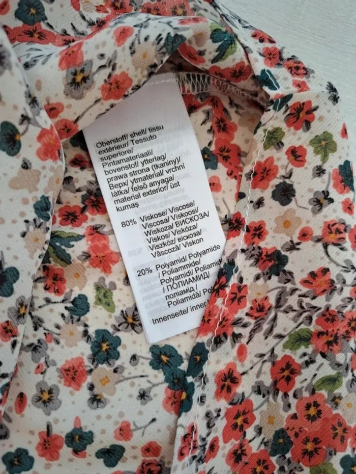 Blouse pull tunique - BPC - taille XS - fleuri - photo numéro 4