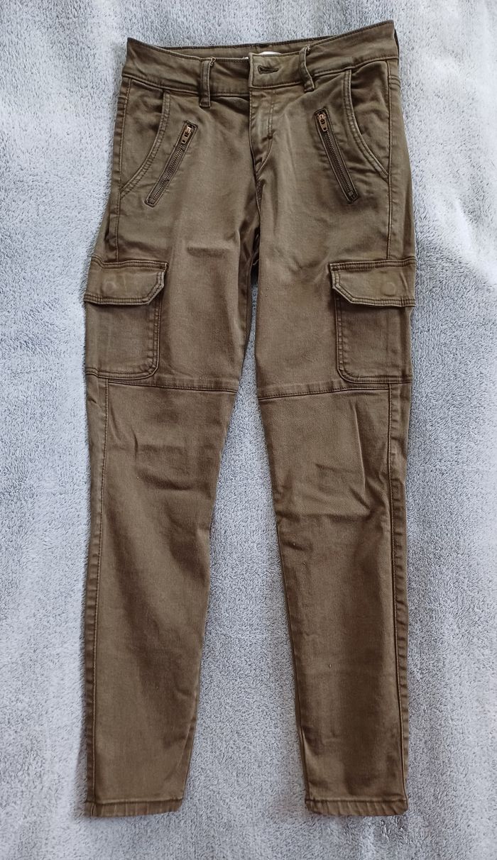 Pantalon cargo Camaïeu - coloris kaki - photo numéro 2