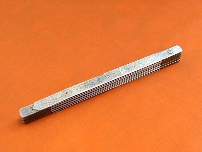 Double mètre pliant LJM (Justin Ledru Manufacture) DURALUMIN