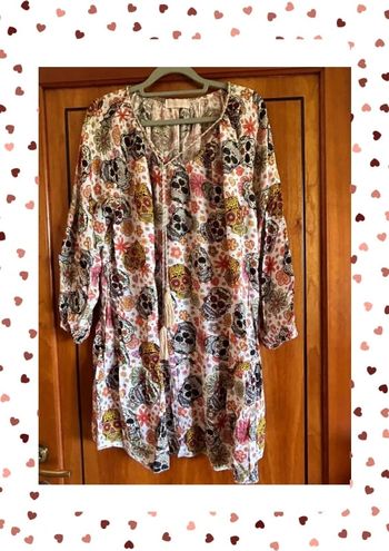 Tunique/robe skull multicolore April Vintage taille unique