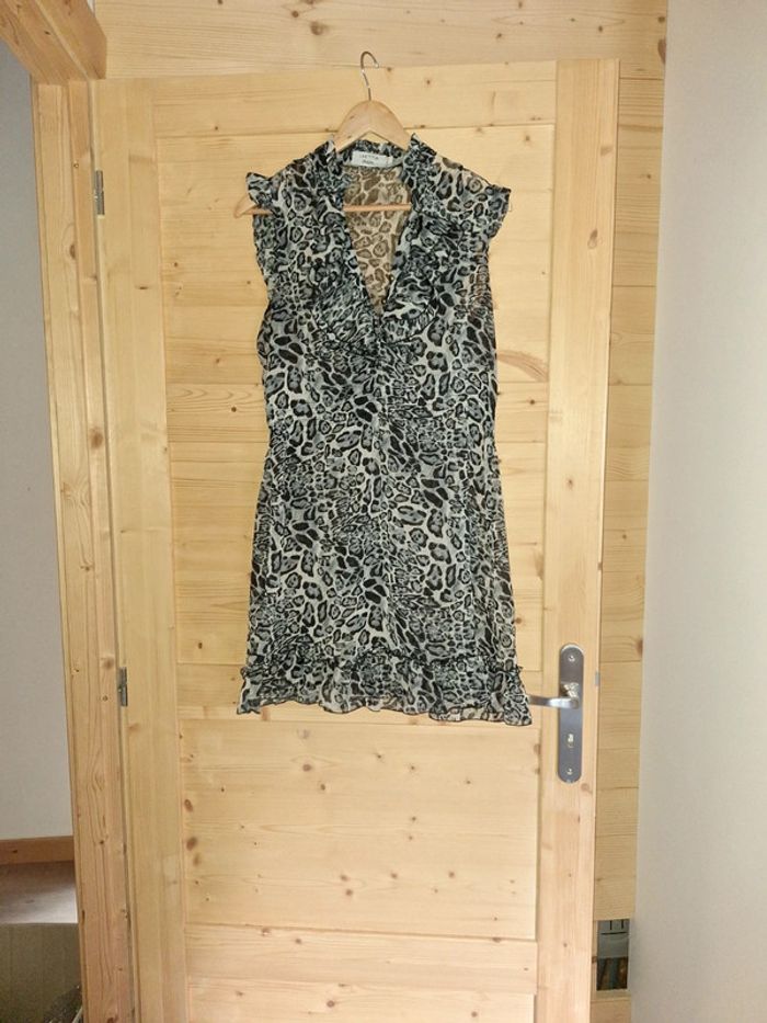 Robe transparente léopard