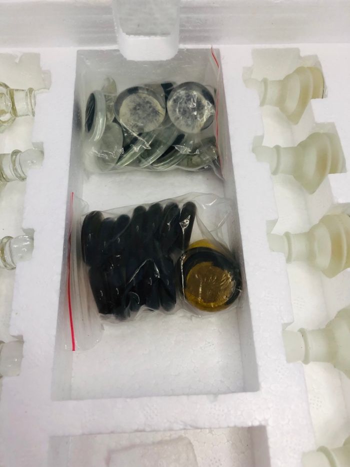 3 en 1 en verre échiquier, dames, backgammon - photo numéro 8