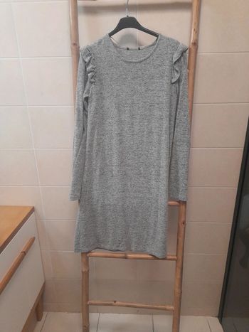 Robe d'hiver gris chiné idéale grossesse taille S/M
