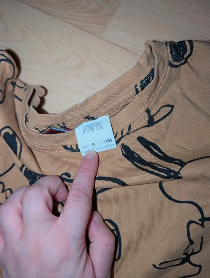 🐾 T-shirt Snoopy Zara – 9 ans - photo numéro 3