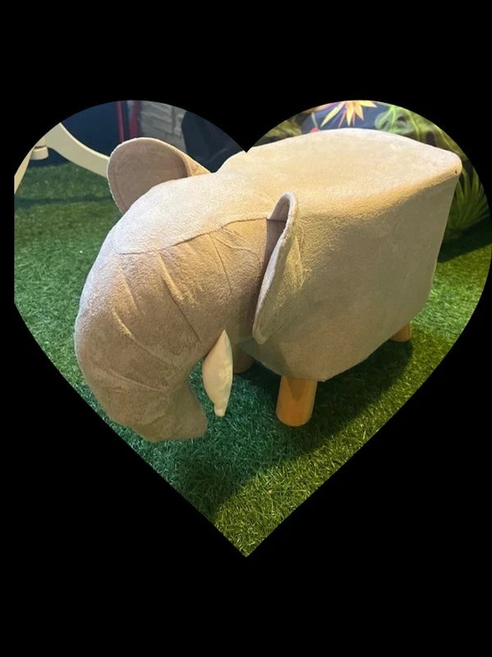 Pouf éléphant pour chambre d'enfant - photo numéro 3