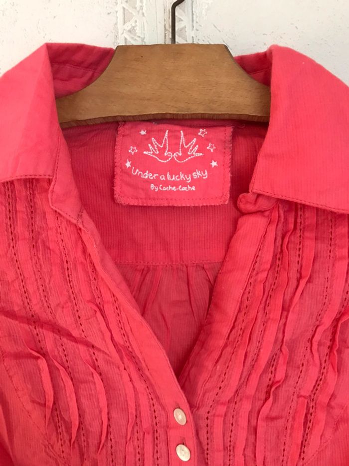 Chemise rose/corail Cache Cache - photo numéro 4