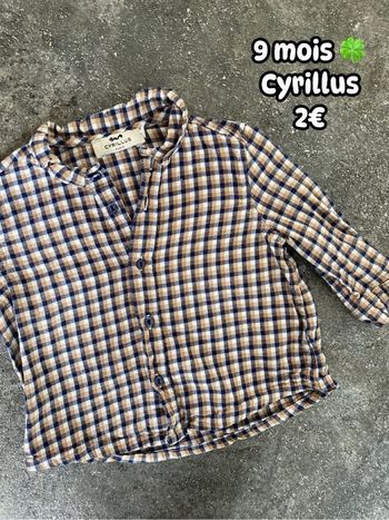 Chemise 🍀 9 mois 🍀 Cyrillus