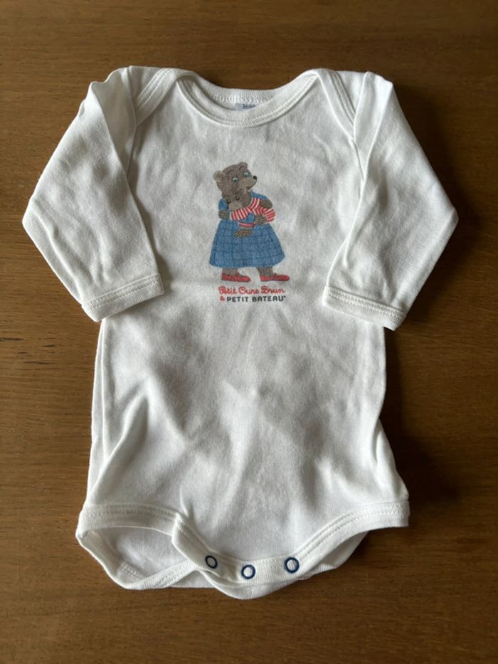 Bodies manches longues petit ours brun mixte