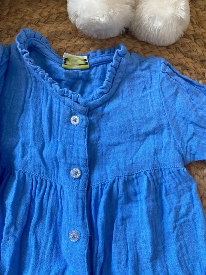 Ensemble robe gaz de coton et legging velours - photo numéro 2