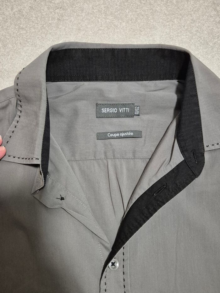Chemise grise coupe ajustée - photo numéro 2