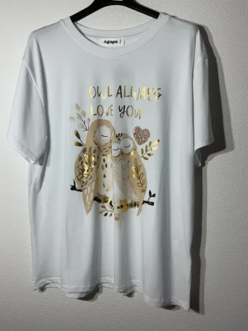 T-shirt « chouette » femme taille unique (38-42)- new collection - neuf avec étiquette