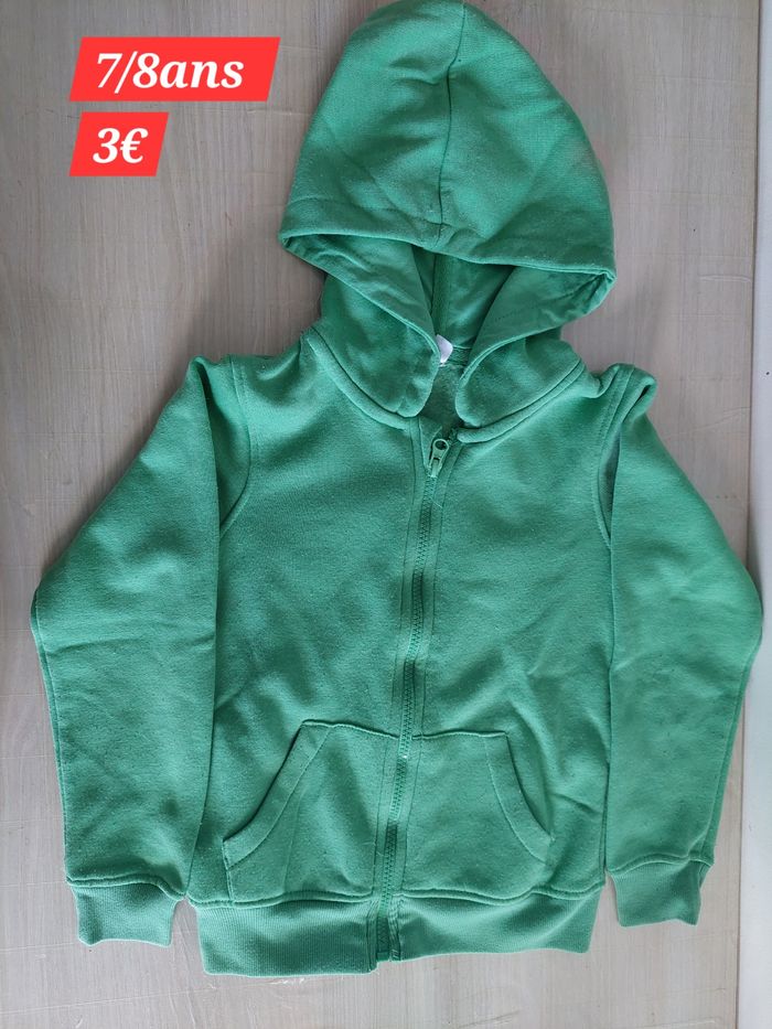 Veste à capuche verte garçon 7/8ans - photo numéro 2