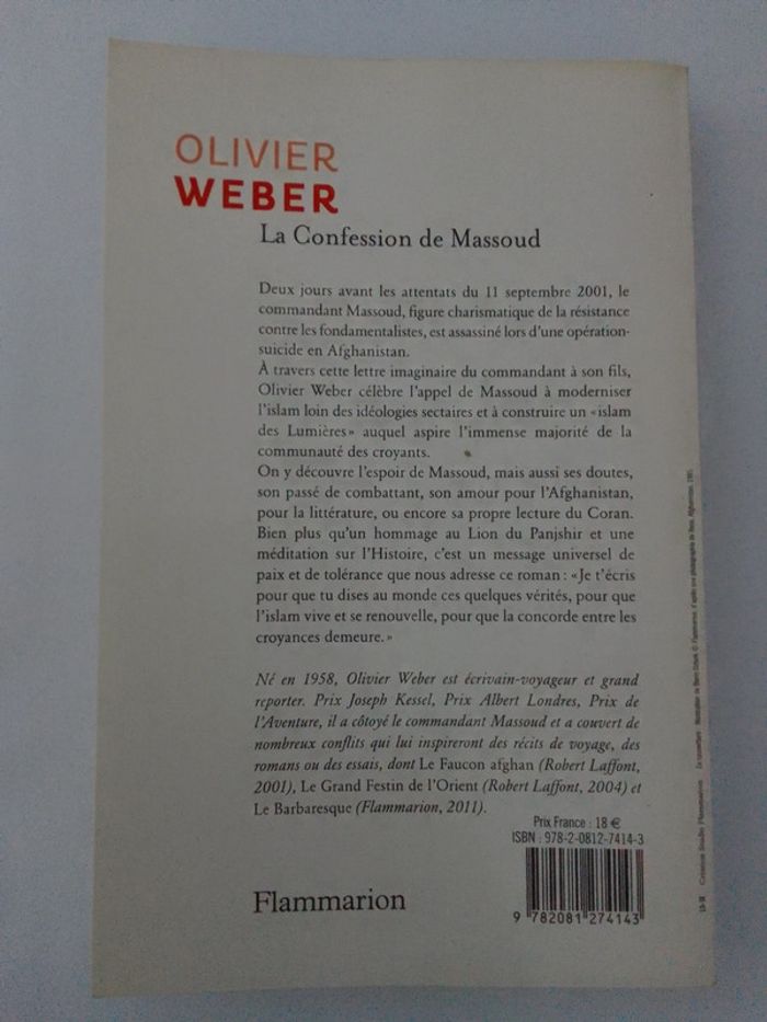 Olivier Weber - La confession Massoud - photo numéro 2