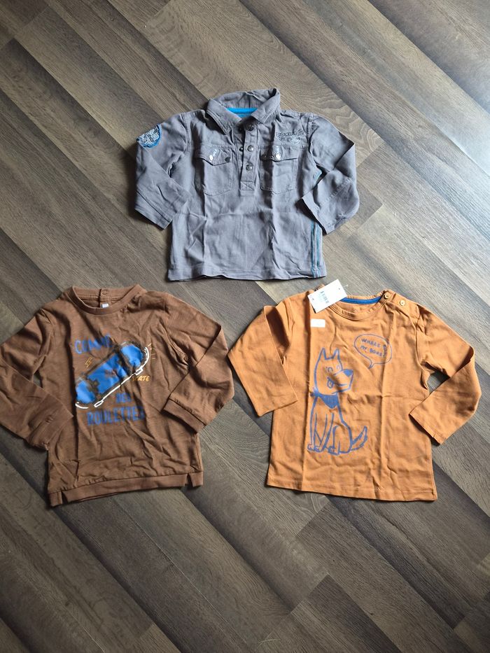 Lot de 3 t-shirts manches longues garçon. Taille 3 ans. Gémo, Tex. TBE - photo numéro 1