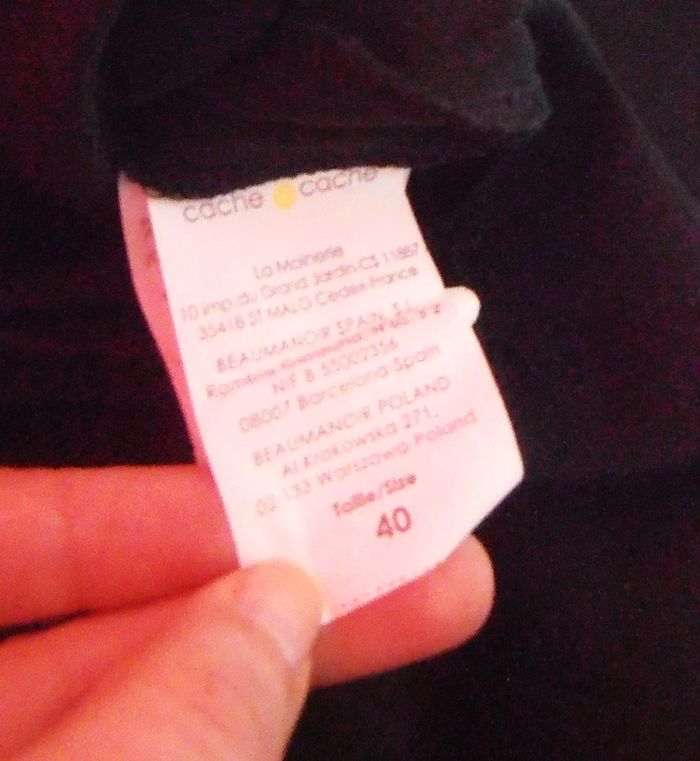 Robe mi-longue, Cache Cache, taille L 40, noire et blanche - photo numéro 7