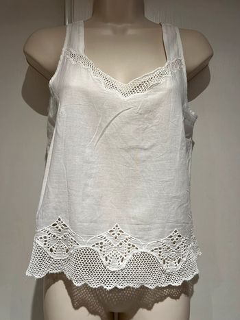 Débardeur Top,, Teddy Smith, taille S/36 coton. Couleur crème