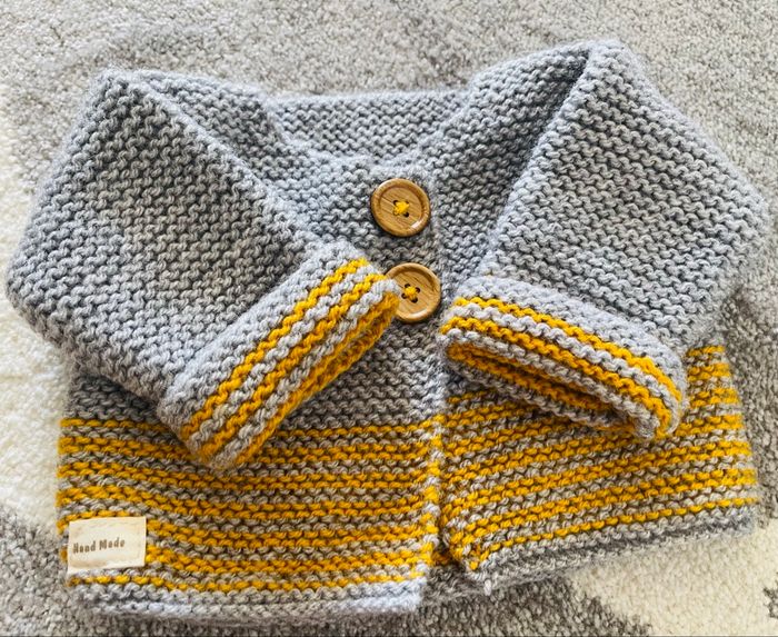 🧸 lot 4 Gilet en tricot naissance - photo numéro 2