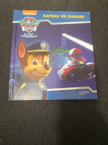 Livre paw patrol bateau en danger