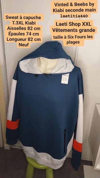 Sweat à capuche homme T.3XL Kiabi
