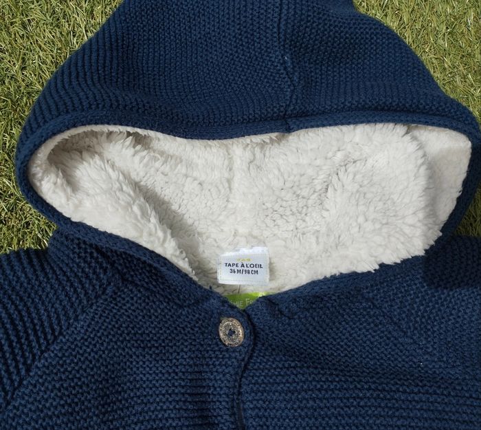 Belle petite veste tricot fourrure - photo numéro 2
