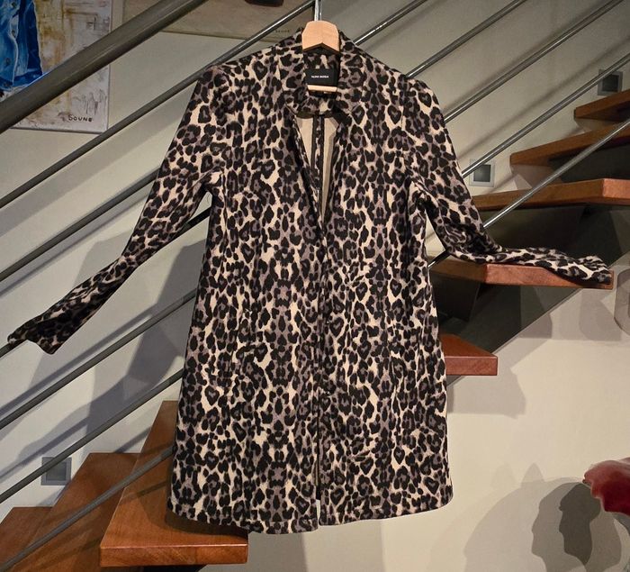 Veste longue femme leopard - photo numéro 2