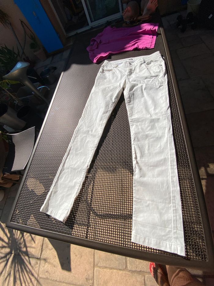 Pantalon Ikks blanc w32 idéal 42 stretch