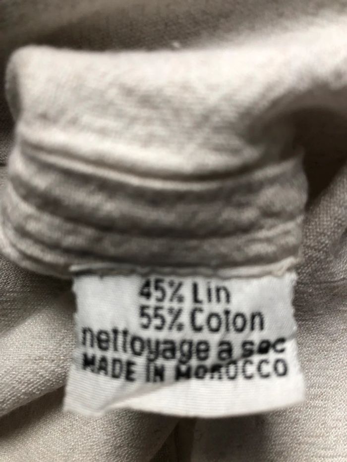 AN45- Veste ou robe longue (lin et coton) T2- 40/42 - photo numéro 12