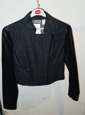 Veste Reebok aspect cuir/jean taille S