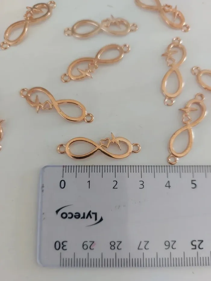Lot de 10 infinity rose doré - photo numéro 3