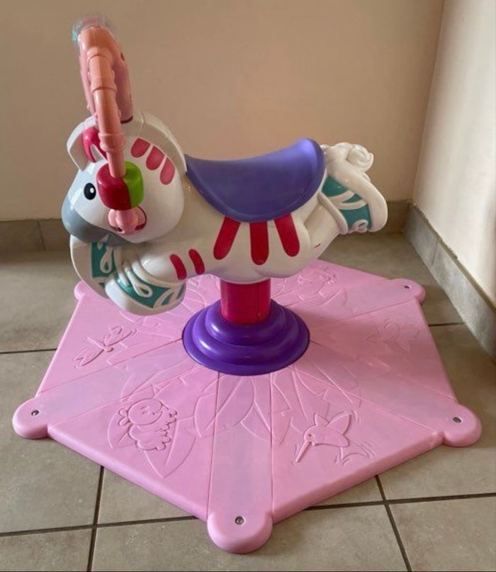 Zèbre tourni rebond rose - photo numéro 4