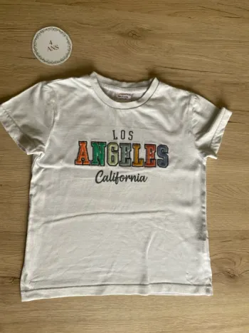 Tee-shirt manche courte blanc Los Angeles garçon 4 ans Tape à l’œil
