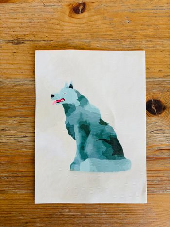 Affiche loup bleu 🐺