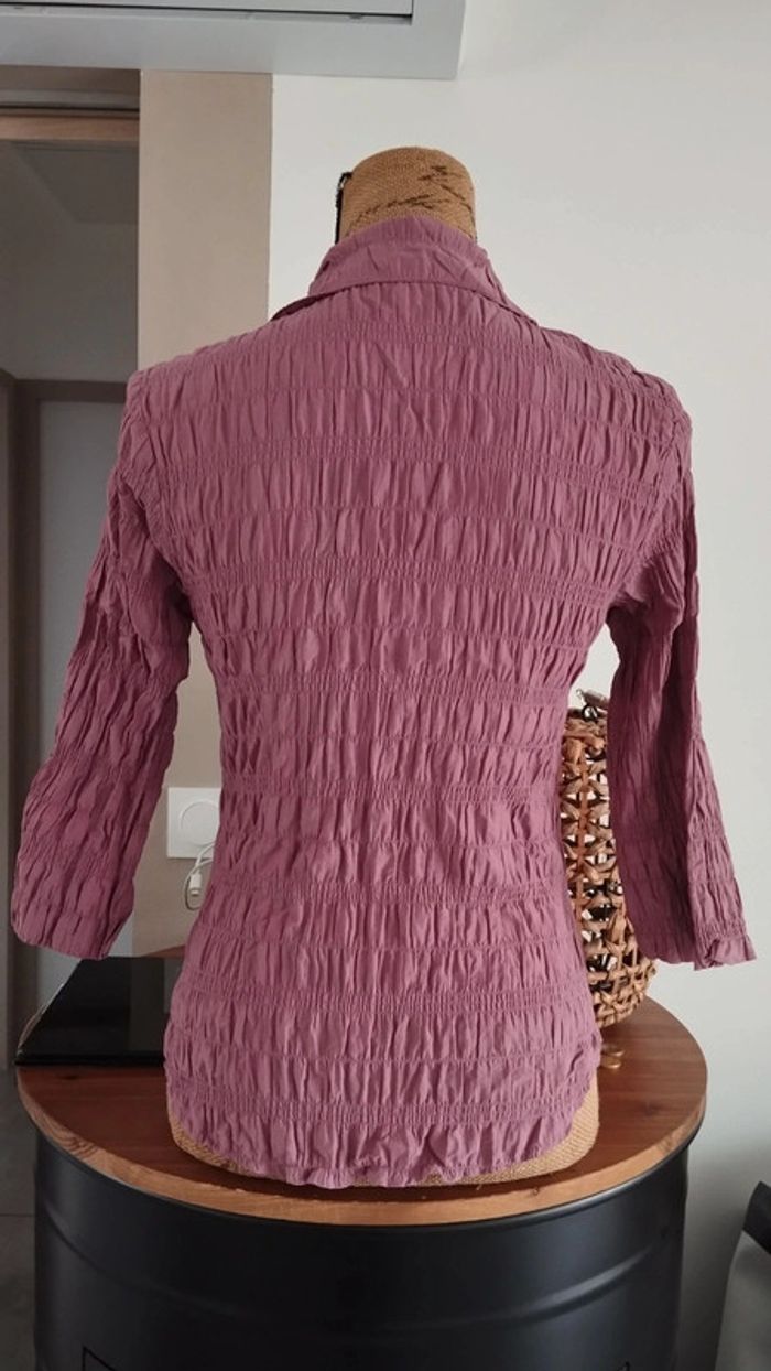 Chemise style froissée vieux rose taille 40 - photo numéro 7