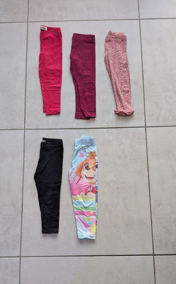 Lot de 5 leggings filles - 2/3 ans