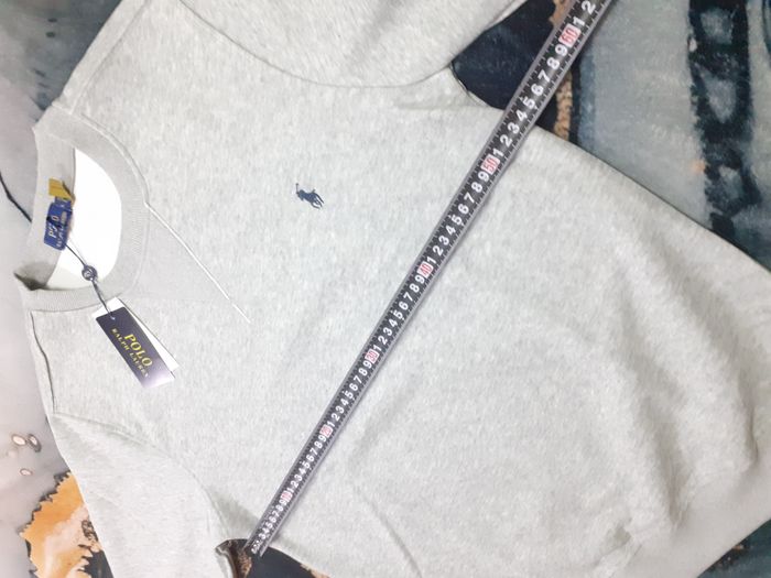 Sweat col rond RALPH LAUREN - Taille L - Couleur gris logo brodé noir - NEUF - photo numéro 4