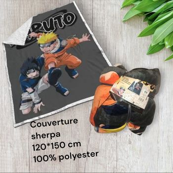 Grande couverture en sherpa naruto