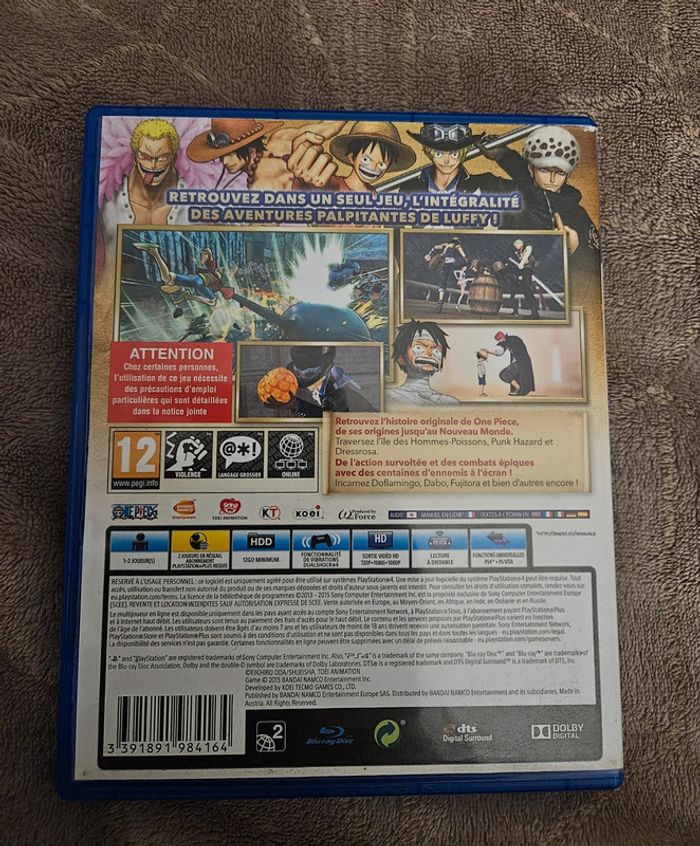 Jeu PS4 One Piece Pirate warriors 4 (erreur boite) - photo numéro 3
