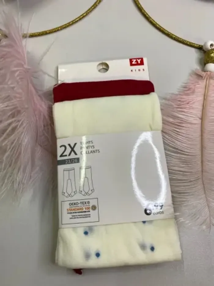 Lot de 2 collants fille (neuf) - Taille 23/26 - photo numéro 2