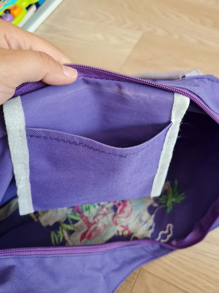 Grand sac de plage flamand rose coquillage - photo numéro 9