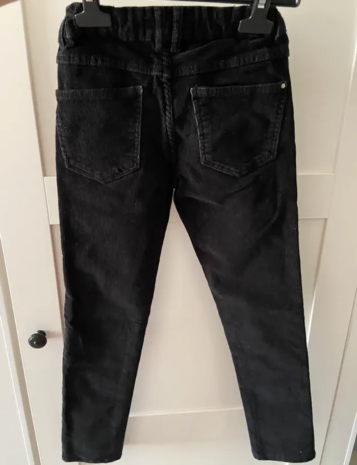 Pantalon velours slim noir Monoprix 7 ans - photo numéro 2