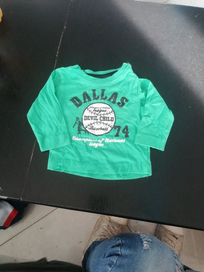 Tee shirt manches longues devil child 3/6 mois