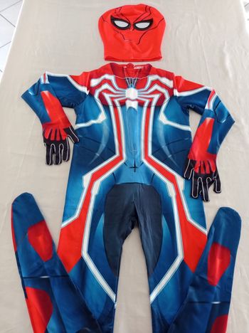 Déguisement combinaison spiderman multicolores 7-8ans